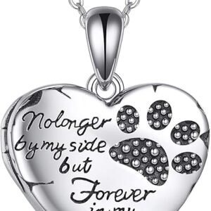 paw photo box necklace